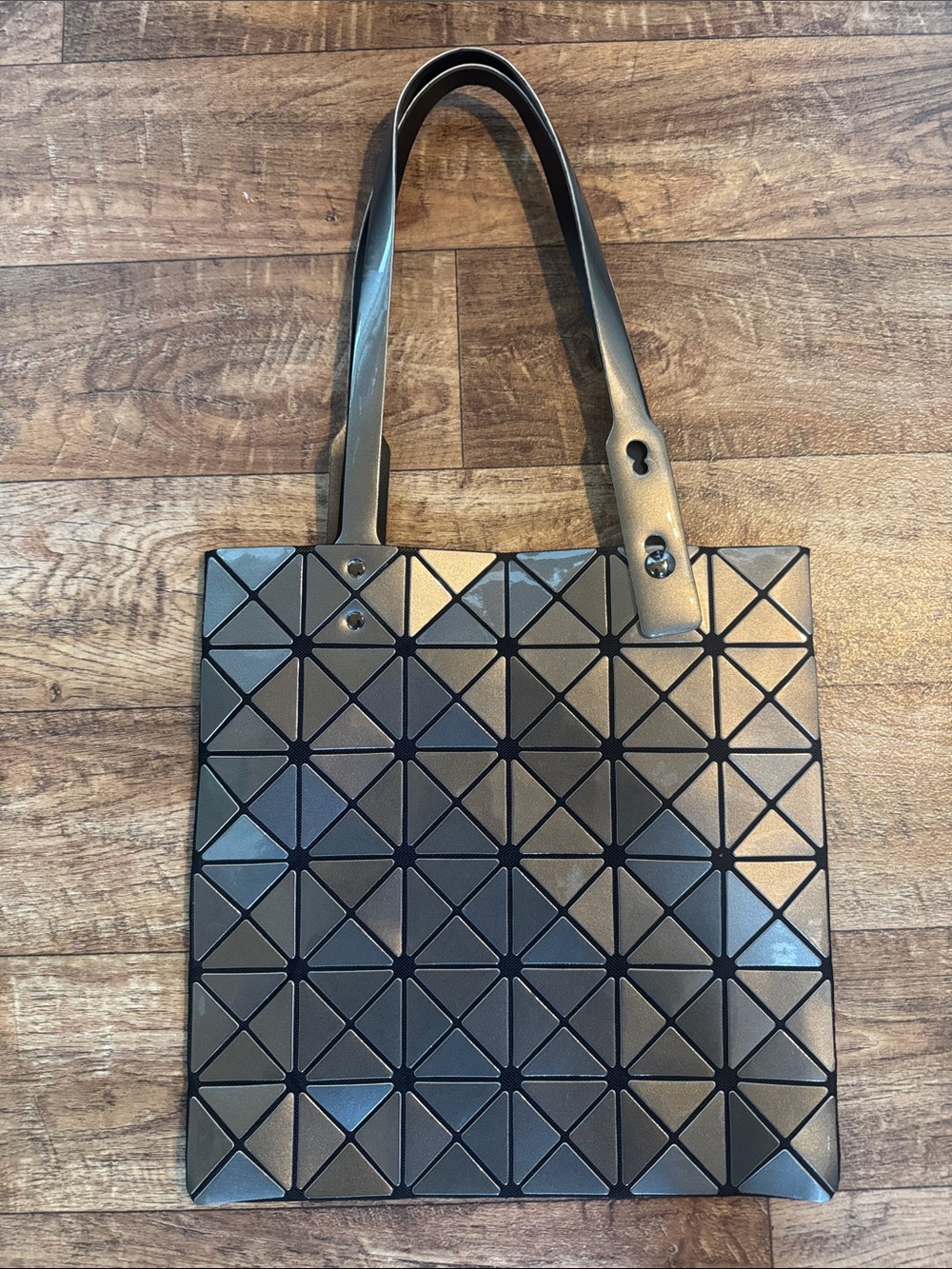 Contemporary Black Geometric Tote Bag